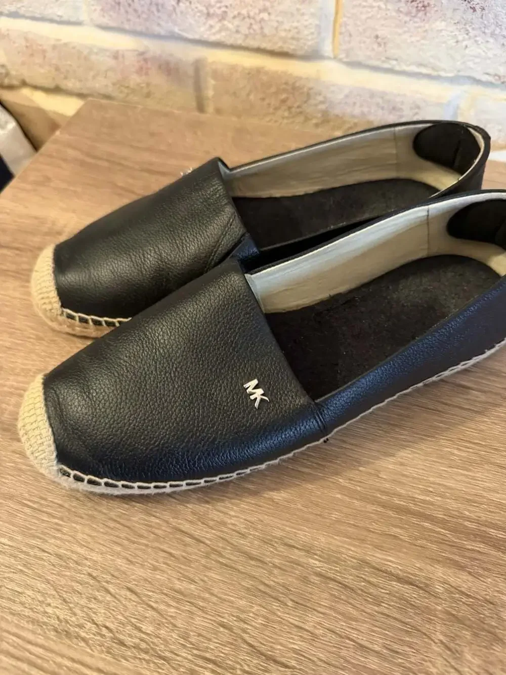 Michael Kors Kendrick Pebbled Leather Slip-On Espadrilles